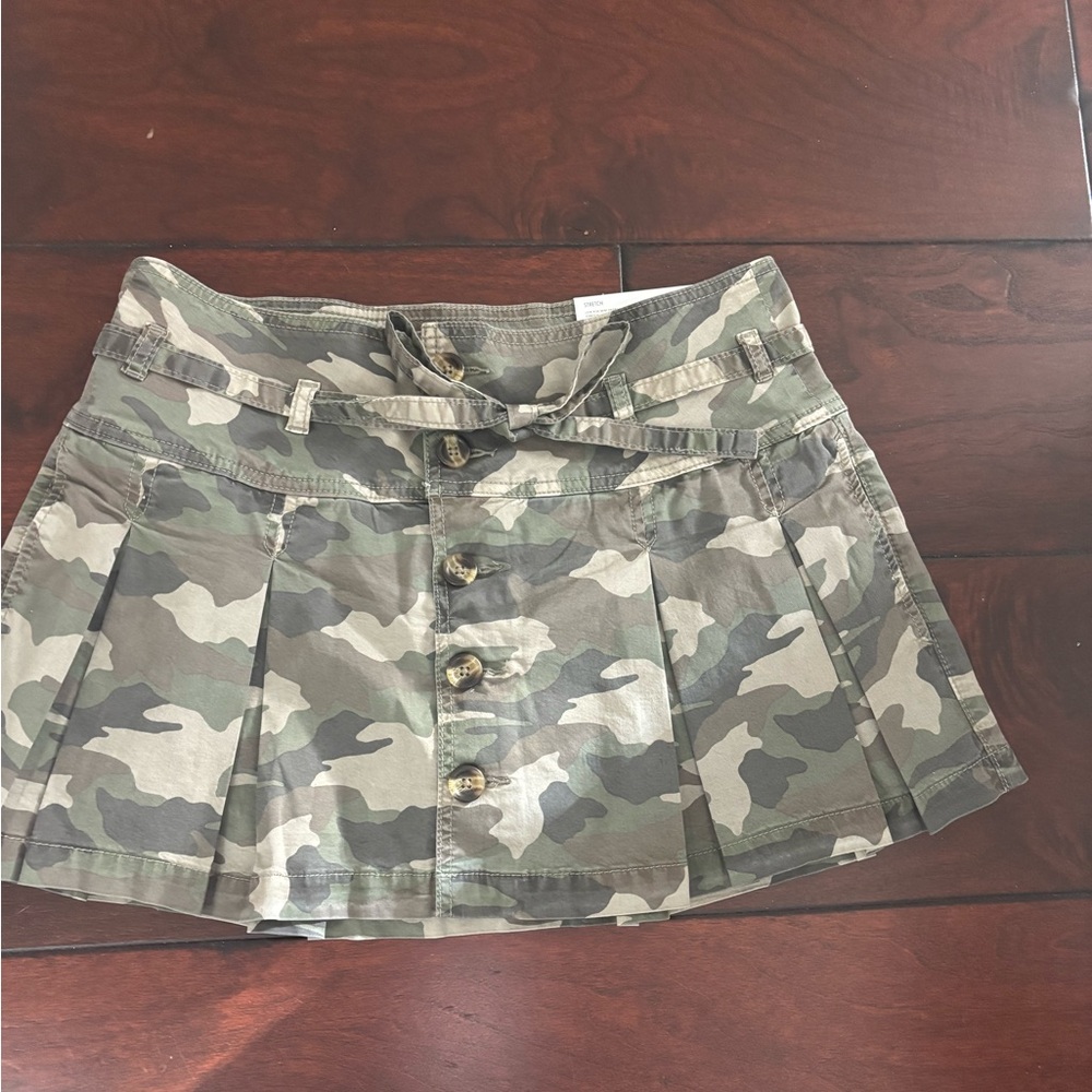 American Eagle Camouflage Pleated Mini Skort